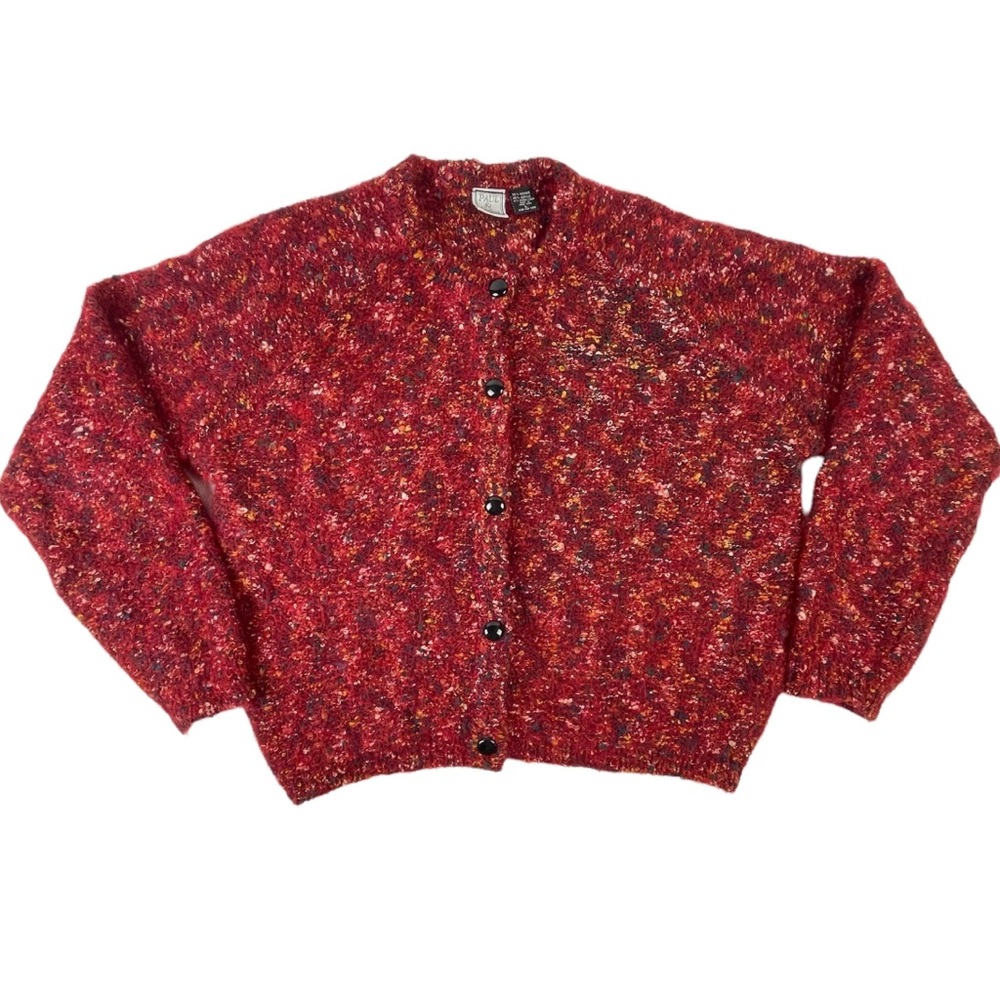 Vintage Paul Et Duffier Mohair Knit Cardigan Button Up Sweater Womens Large